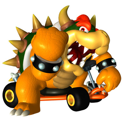 Bowser in his Kart