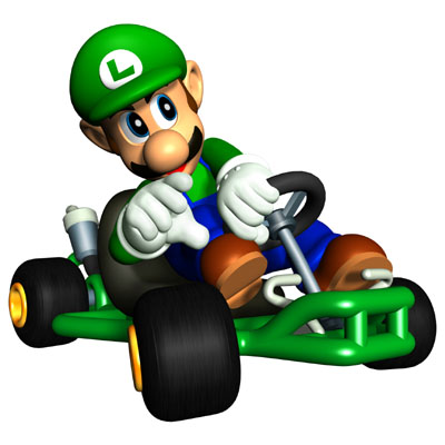 Luigi in his Kart