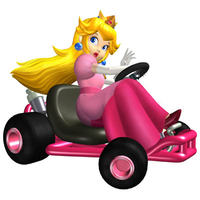 Peach in her Kart