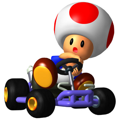 Toad in his Kart