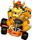 Bowser in his kart