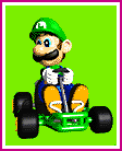 Luigi in his kart again