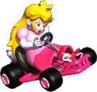 Peach in her kart