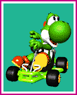 Yoshi in his kart again