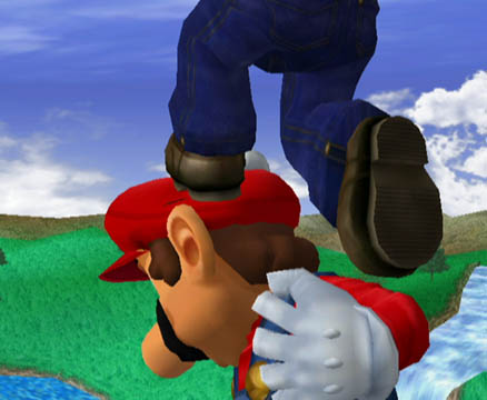 Luigi Jumping off of Mario's head?