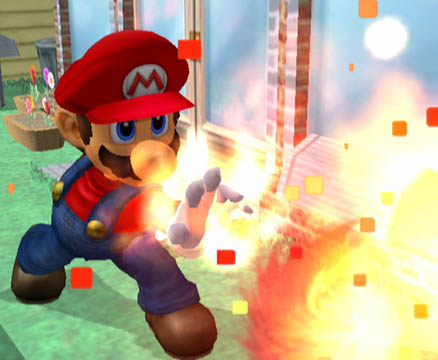 Mario Thowing a Fireball