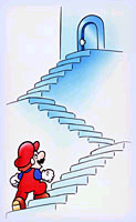 Mario spots a door(SMB2)