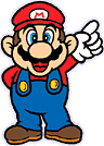 Mario flashing the orgelal peace sign