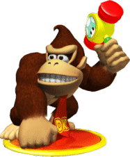 DK holding a mushroom hammer