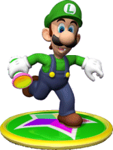 Luigi holding a Gadd Light!