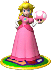 Peach holding Mini Mushroom!