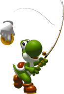 Yoshi caught a coin!